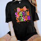 SPOOKY SEASON Halloween Pumpkin Bow Print T Shirt