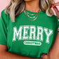 MERRY CHRISTMAS Letter Graphic Loose T Shirt