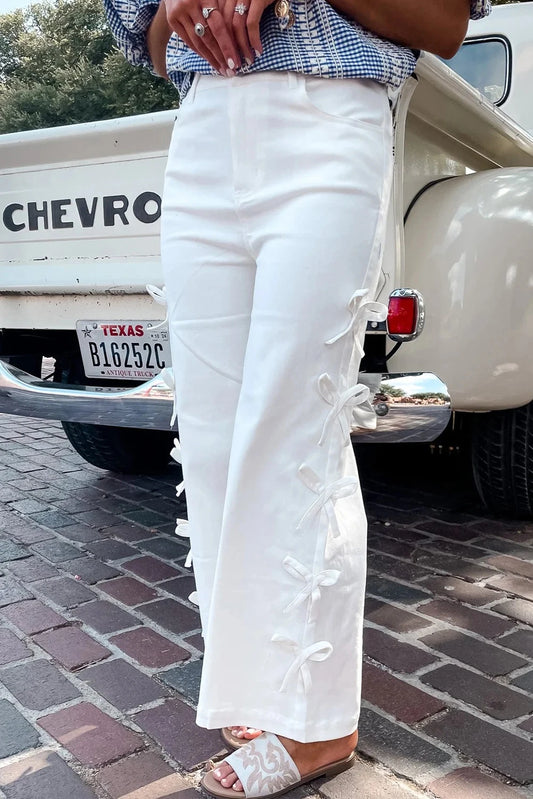 Detail Straight Leg Loose Jeans