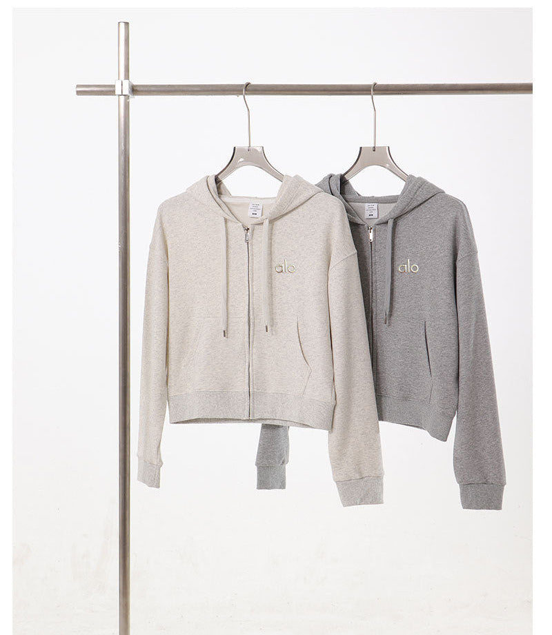 Yoga Full-Zip Cropped Hoodie