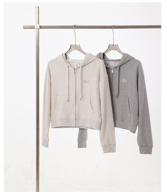 Yoga Full-Zip Cropped Hoodie