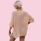 Women's Loose Open Knit Sweater Top