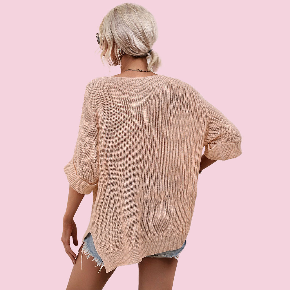 Women's Loose Open Knit Sweater Top