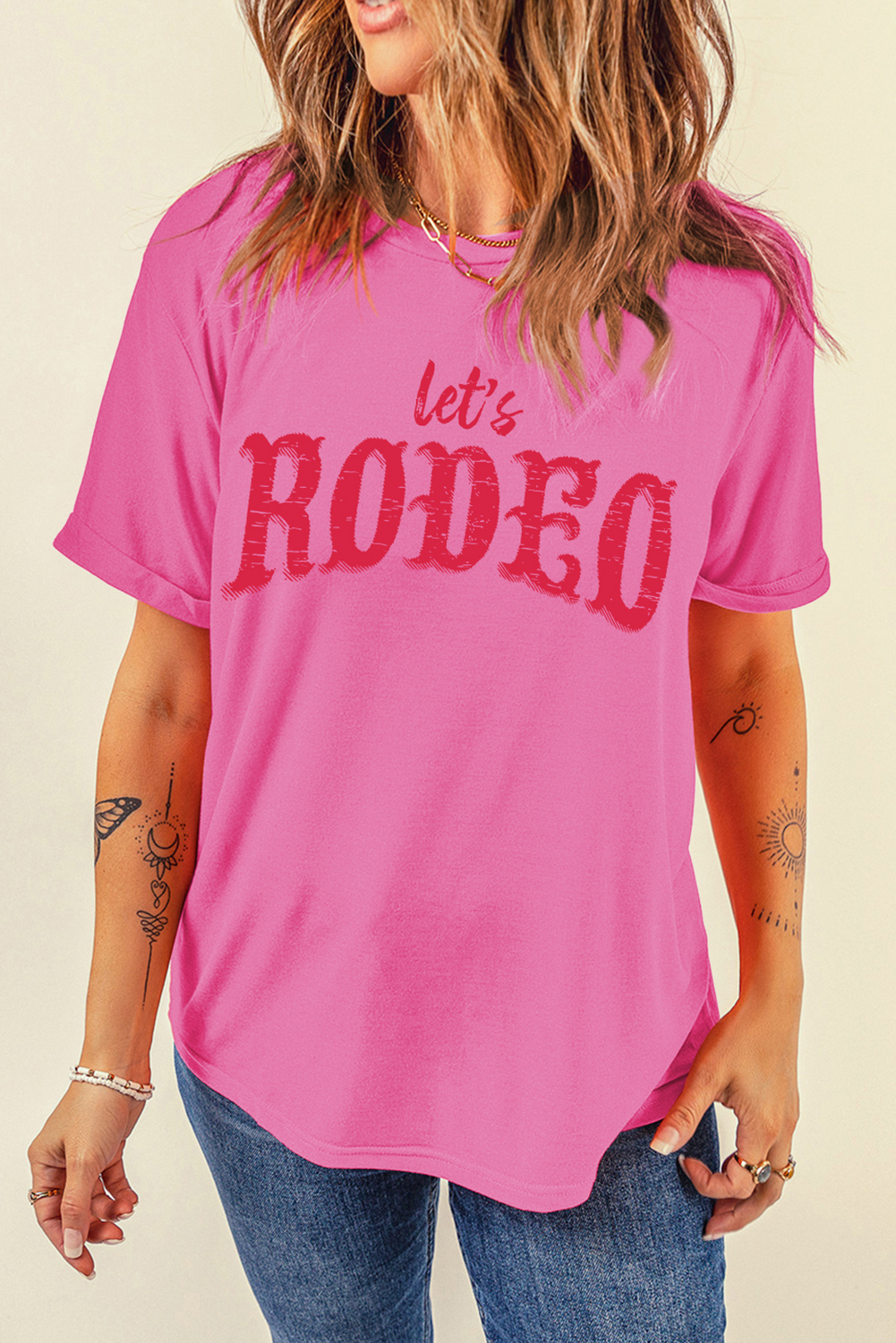 Lets Rodeo Crew Neck Graphic Tee