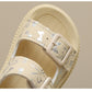 Children’s Glitter Ribbon Soft Soled Sandals