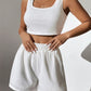 Solid Color Sleeveless Loungewear Set