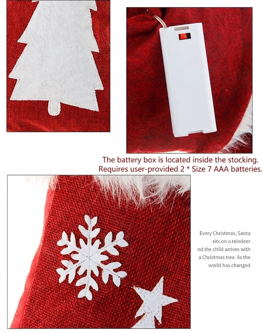 Personalized LED Light-Up Christmas Stockings