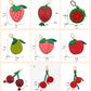 Fruit-Shaped Mini Coin Purse Keychain - Portable PU Leather Wallet & Bag Charm