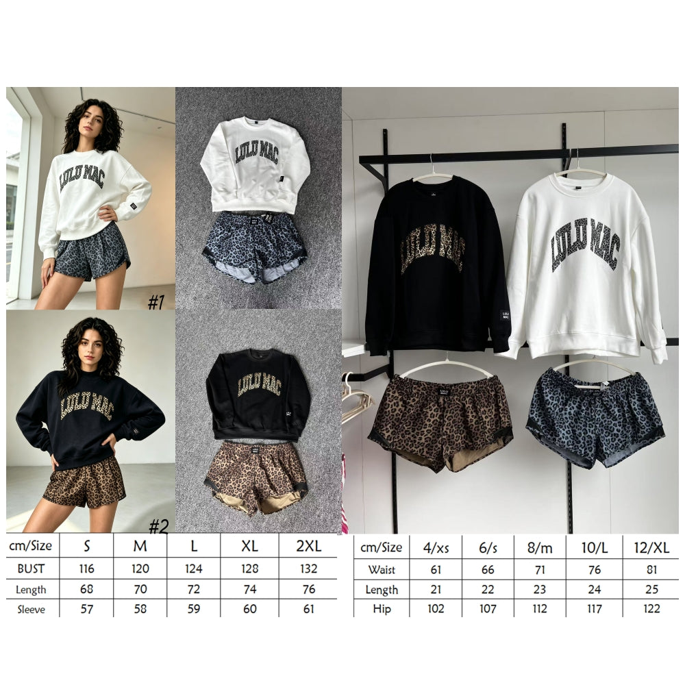 Trendy Leopard Print Two-Piece Lounge Set
