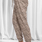 Leopard Elastic Waist Casual Joggers