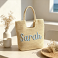 Personalized Straw Beach Bag