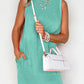 Mineral Wash Tank Mini Dress with Pockets