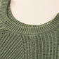 Hollow-out Puffy Sleeve Knit Sweater