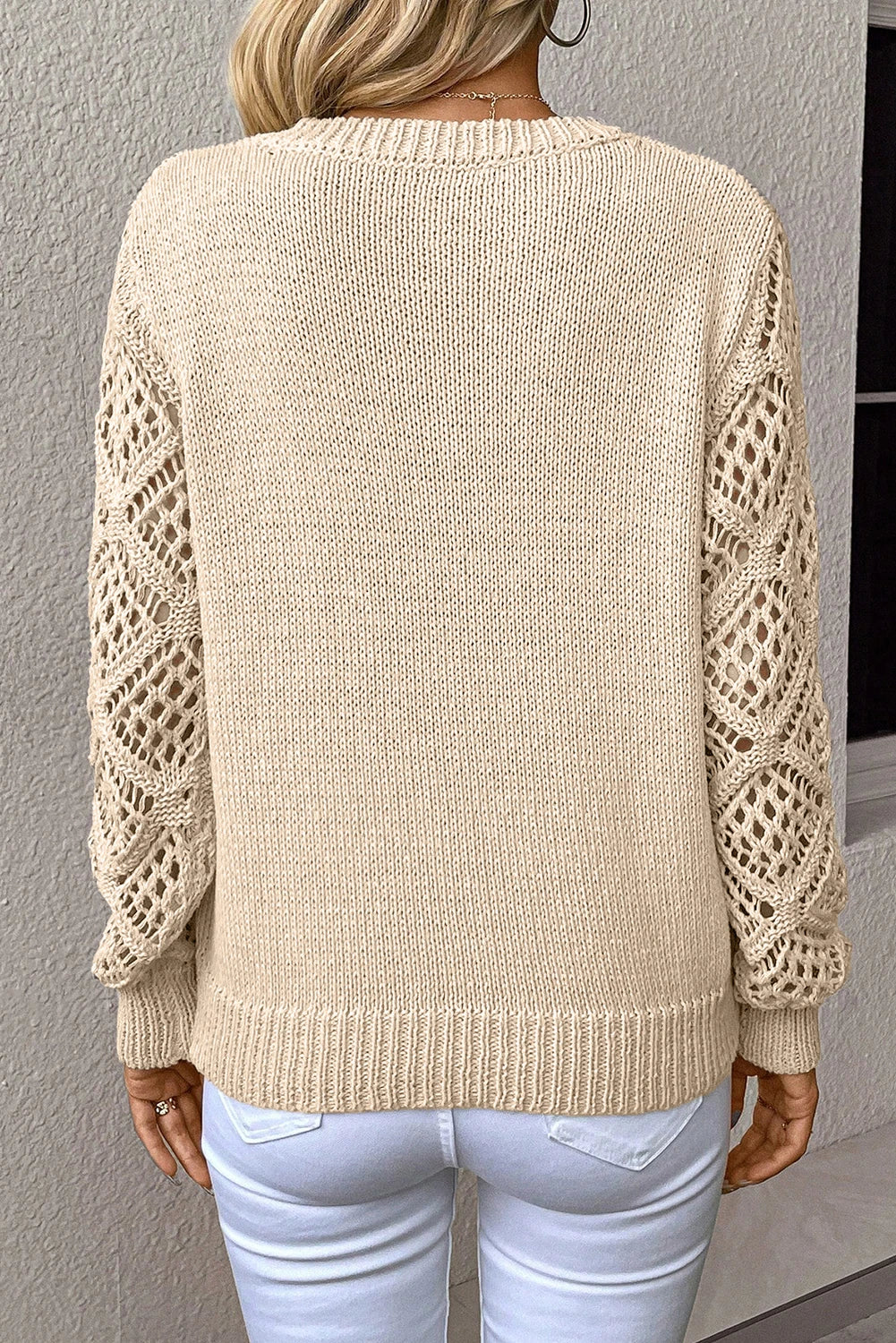 Knit Sleeve Patchwork Sweater