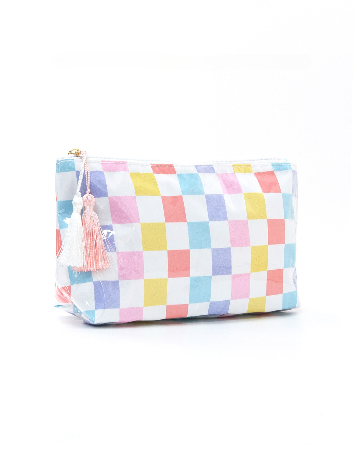 Waterproof Zipper Essentials Bag with Tassels