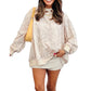 Khaki Camo Mock Neck Baggy Sweatshirt