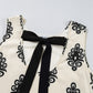 Geometric Printed Sleeveless Hollowed Bowknot Back Mini Dress