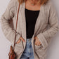 Textured Knit Open Front Chic Cardigan with Pockets
