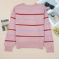 Ribbed Edge Drop Shoulder Sweater