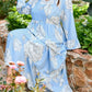 V Neck Plus Size Tiered Maxi Dress