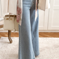 High Waist Button Zip Fly Bell Bottom Jeans