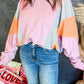 Color Block Batwing Sleeve Sweatshirt