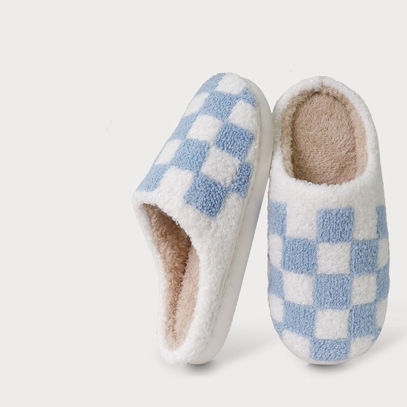 Checkered Cozy Slippers