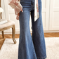 High Waist Button Zip Fly Bell Bottom Jeans