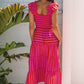 Flutter Sleeve Smocked Bodice Tiered Maxi Dress