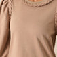 Braided Trim Puff Sleeve Dress