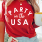PARTY in the USA Printed Independence Day T Shirt
