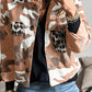 Patchwork Flap Pocket Crop Jacket
