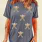 Sequined Game Day Casual Tee