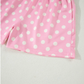 Polka Dot Print Color Block Trim Mock Neck Short Set