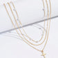 Pearl Decor Triple Layer Chain Necklace