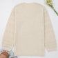 Solid Color Hollowed Knit Open Front Cardigan Sweater