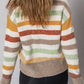 Stripe Drop Shoulder Crew Neck Sweater
