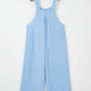 Checkered Pocketed High Waist Wide Leg Overall