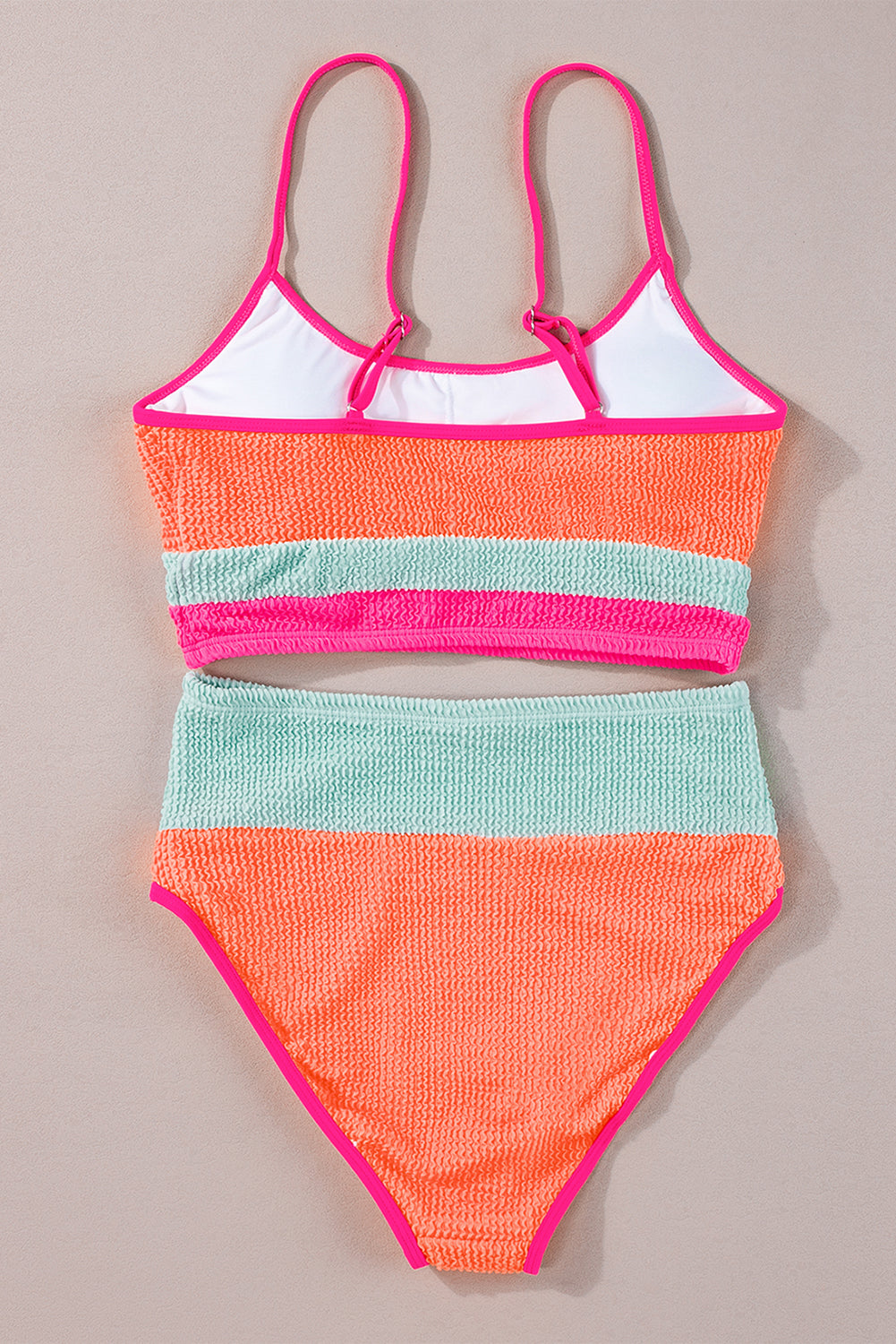 Color Block High Waisted Sexy Bikini Set