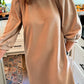 Braided Trim Puff Sleeve Dress