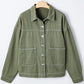 Pocket Collared Button Front Boyfriend Denim Jacket
