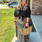 Large Straw Beach Bag - KOC