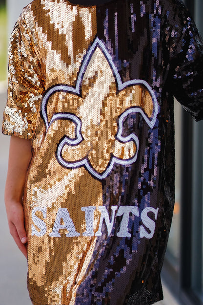 Game Day Saints Sequins Dress