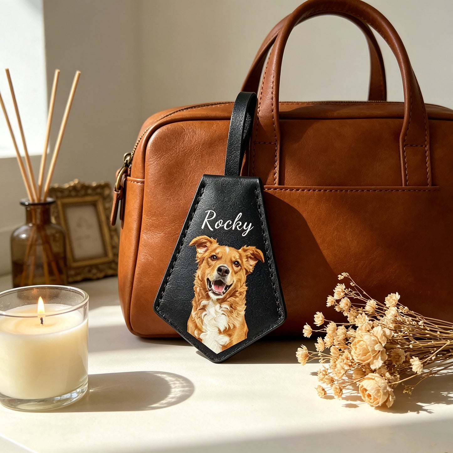 Custom Leather Bag Charm – UV Printing