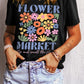 FLOWER MARKET Cotton Blend T Shirt