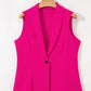 Single Button Lapel Collar Vest Blazer