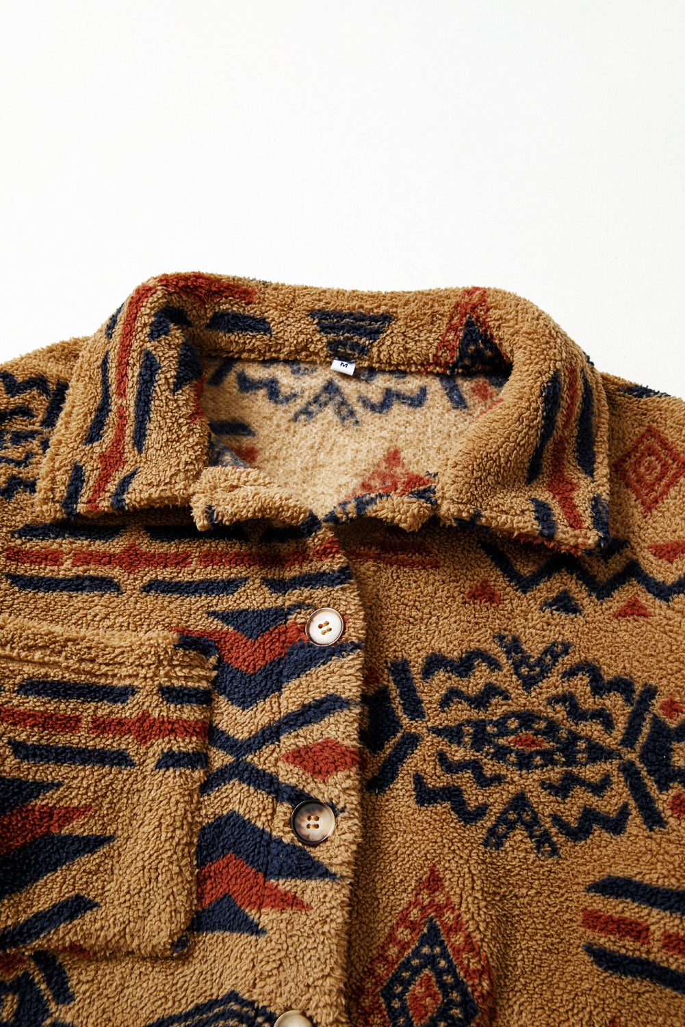 Western Aztec Pattern Fleece Shacket