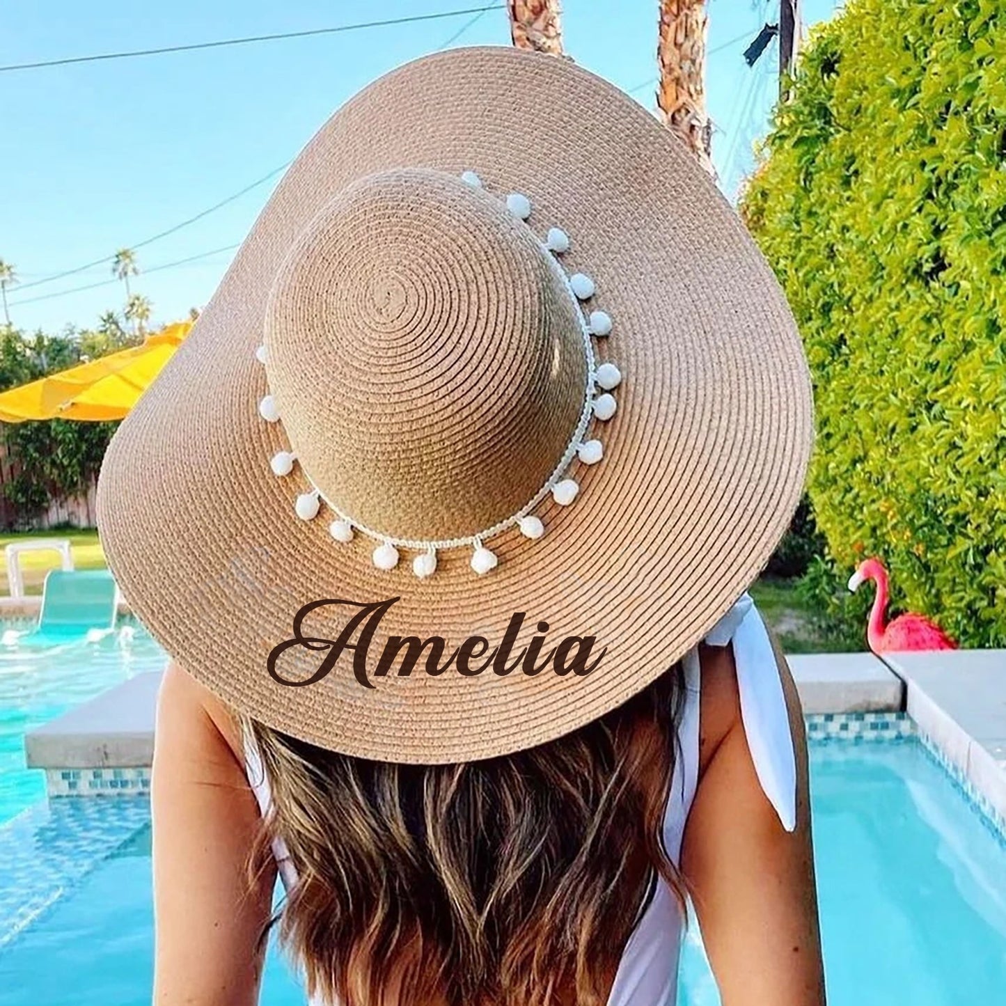 Women's Personalized Summer Straw Hat