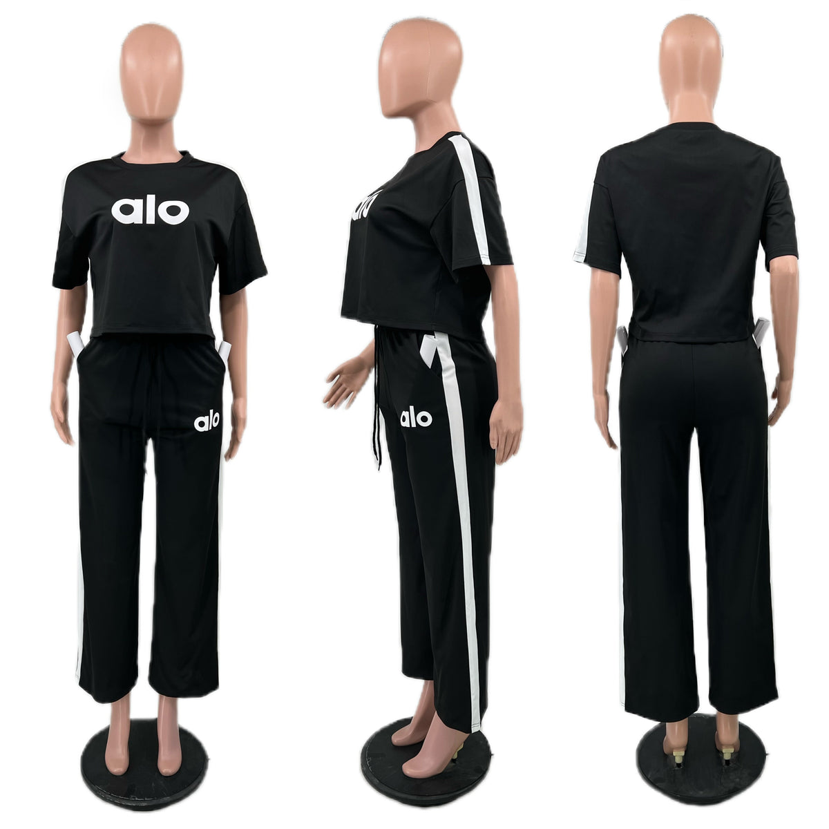 A-Short-sleeve top and long pants two-piece set(Y71637)