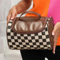Checkered Cosmetic Bag